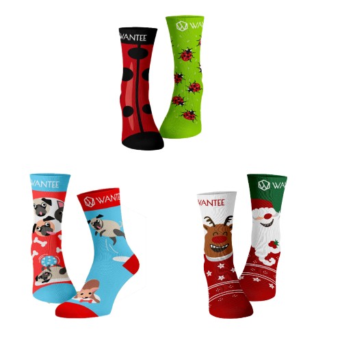 Detské ponožky Wantee 3-pack Detské ponožky Wantee 3-pack