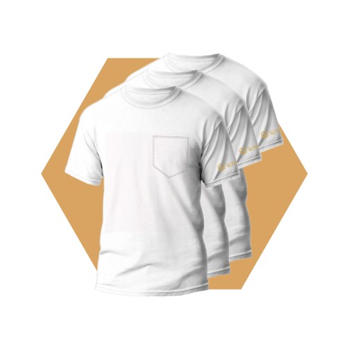 Pánske Tričko Pure White Wantee biele 3-pack Pánske Tričko Pure White Wantee biele 3-pack
