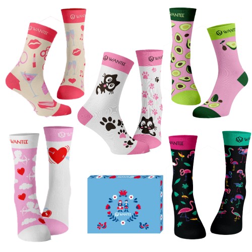 Ponožky Dámsky Klub Wantee 5-pack darčekový box Ponožky Dámsky Klub Wantee 5-pack darčekový box