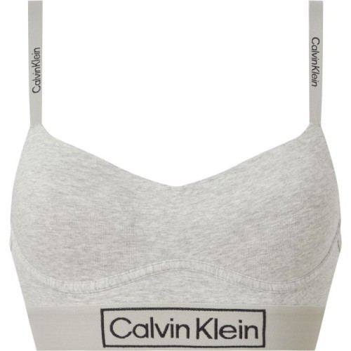 Dámska podprsenka Calvin Klein Reimagined Heritage-LGHT Lined Bralette sivá