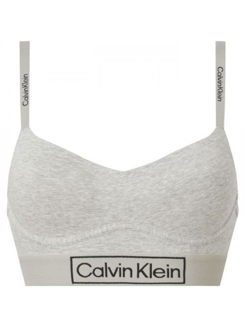 Dámska podprsenka Calvin Klein Reimagined Heritage-LGHT Lined Bralette sivá