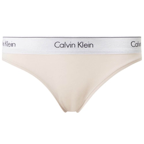 Dámske nohavičky Calvin Klein MC Metallic-Bikini béžové