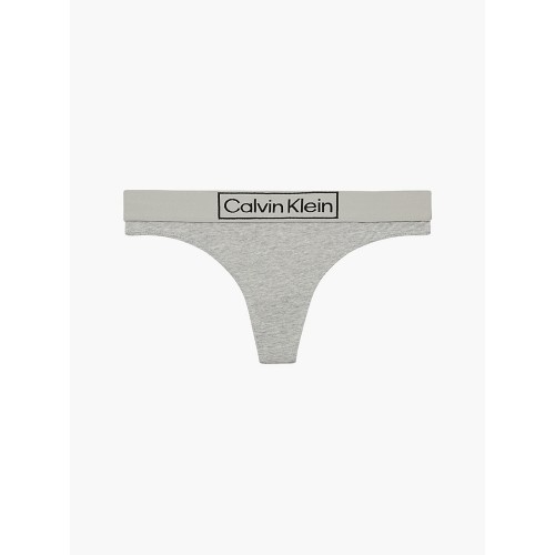 Dámske tangá Calvin Klein Reimagined Heritage Thong sivé