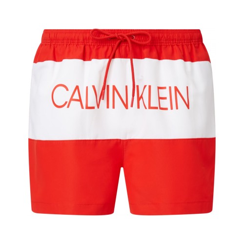 Pánske Plavky Calvin Klein Drawstring Regular Fit červené Pánske Plavky Calvin Klein Drawstring Regular Fit červené