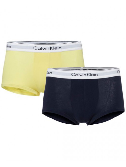 Pánske boxerky Calvin Klein Modern Cotton žlté, modré 2-pack