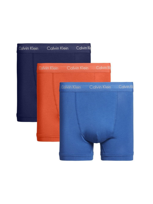 Pánske boxerky Calvin Klein Trunk 3-pack navy, modré, oranžové