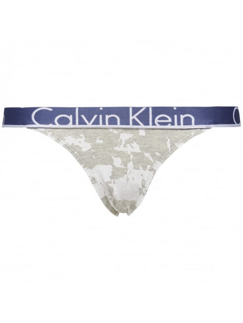 Dámske nohavičky Calvin Klein Marble Stripe Print bielo-sivé