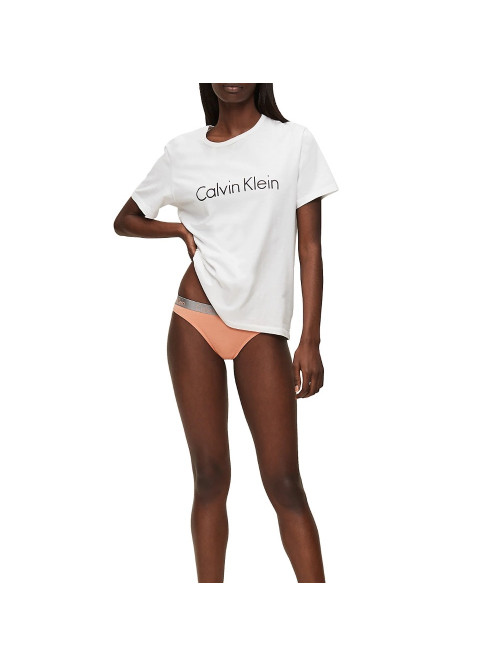 Dámske tangá Calvin Klein Radiant Cotton Thong lososové