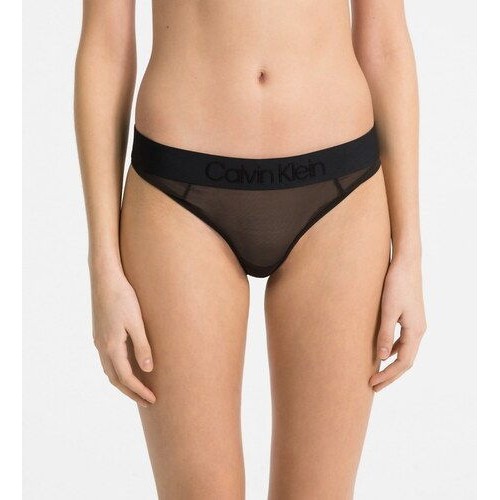 Dámske nohavičky Calvin Klein Tonal Logo Mesh Bikini priesvitné čierne Dámske nohavičky Calvin Klein Tonal Logo Mesh Bikini priesvitné čierne