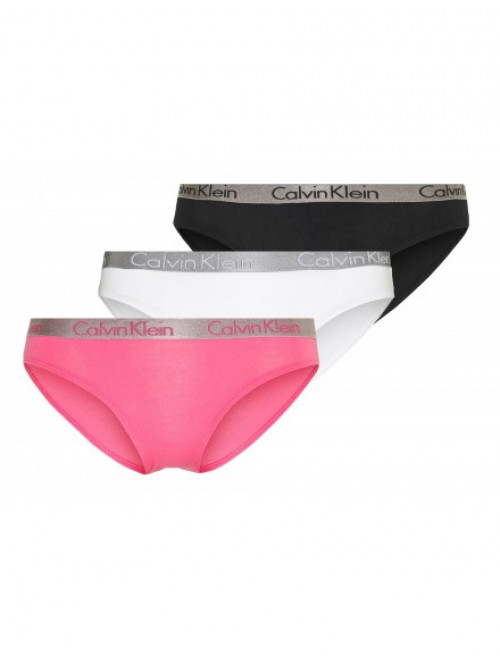 Dámske nohavičky Calvin Klein Radiant Cotton čierne, biele, ružové 3-pack