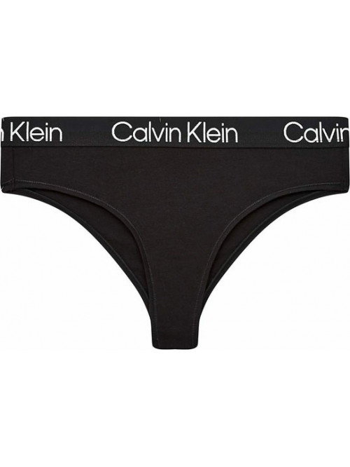 Dámske nohavičky Calvin Klein Structure Cotton - High Leg Brazilian čierne