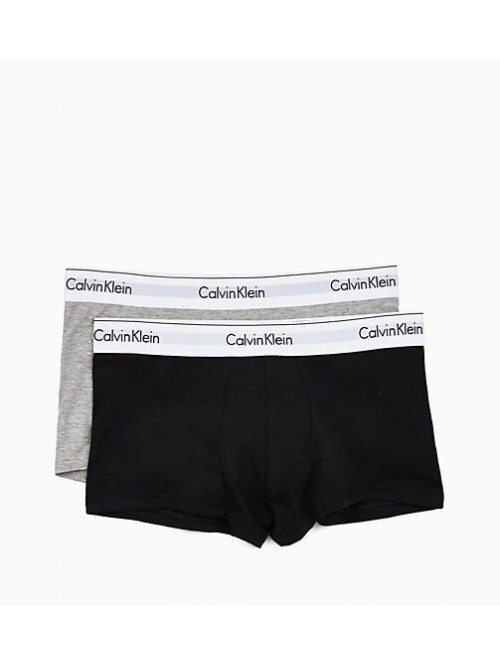Pánske boxerky Calvin Klein Modern Cotton Stretch sivé, čierne 2-pack