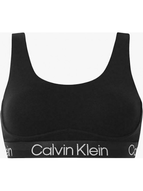 Dámska podprsenka Calvin Klein Structure Cotton - Unlined Bralette čierna