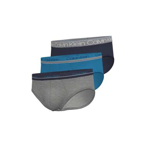Pánske slipy Calvin Klein Cotton Stretch 3-pack čierne, modré, sivé Pánske slipy Calvin Klein Cotton Stretch 3-pack čierne, modré, sivé