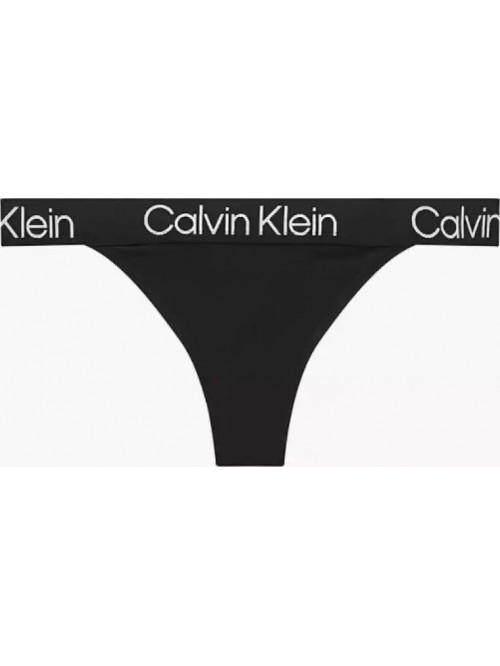 Dámske tangá Calvin Klein Structure Cotton Thong čierne