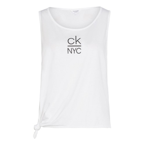 Dámske tielko Calvin Klein Side Knotted Tank biele