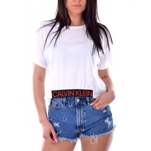 Dámske tričko Calvin Klein Cropped Tee biele
