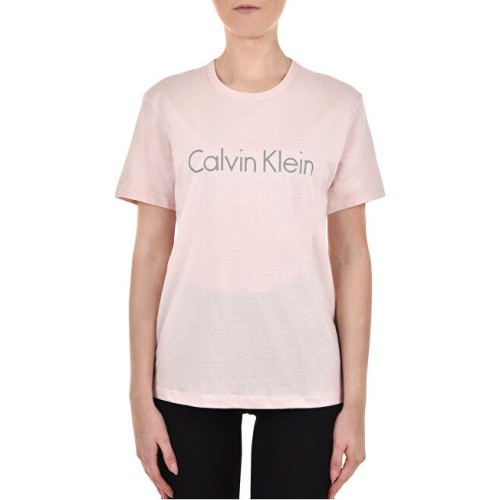 Dámske tričko Calvin Klein S/S Crew Neck svetlo-ružové