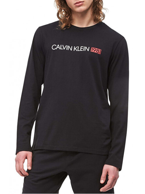 Pánske tričko Calvin Klein Crew Neck 1981 čierne