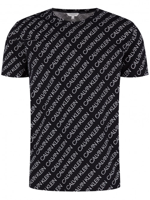 Pánske tričko Calvin Klein Logo Print čierne