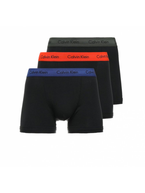 Pánske boxerky Calvin Klein Cotton Stretch čierno - modré, červené, sivé 3-pack