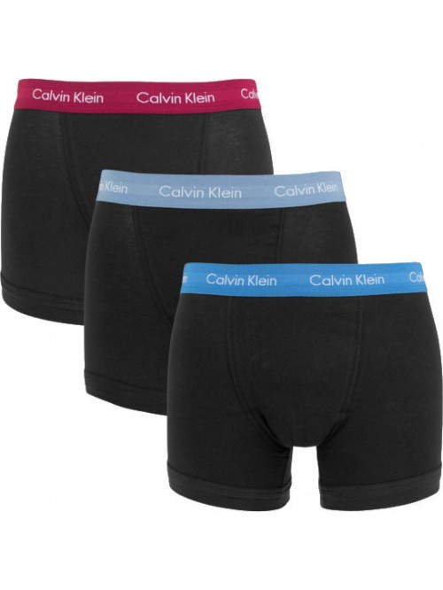 Pánske boxerky Calvin Klein Cotton Stretch čierno - modré, červené, svetlomodré 3-pack