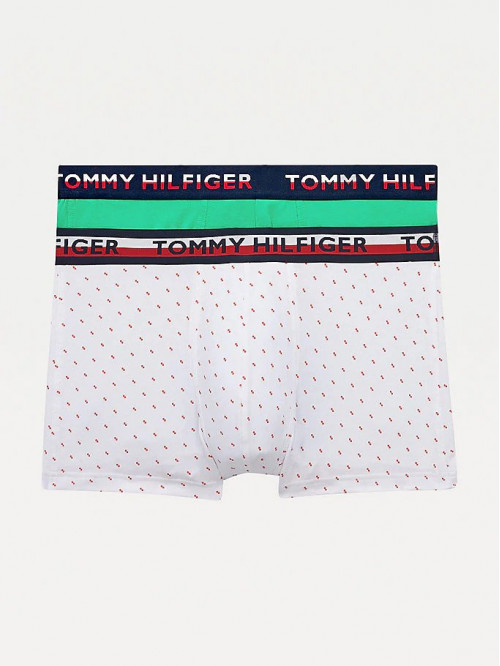 Pánske Boxerky Tommy Hilfiger Color Printed biele, zelené 2-pack