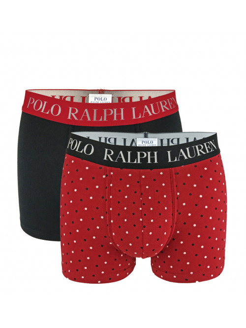 Pánske boxerky Polo Ralph Lauren Classic Trunk Stretch Cotton 2-pack čierne, červené