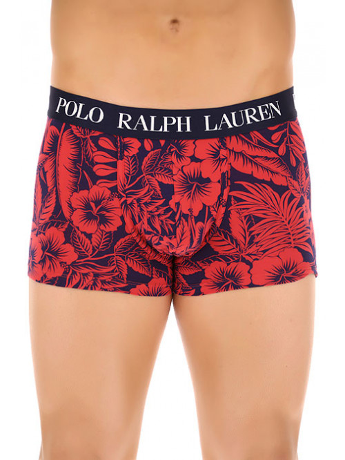 Pánske boxerky Polo Ralph Lauren Classic Trunk Tropical Print Sunrise červené