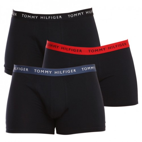 Pánske boxerky Tommy Hilfiger Recycled Essentials Trunk 3-pack tmavomodré s farebnými pásmi Pánske boxerky Tommy Hilfiger Recycled Essentials Trunk 3-pack tmavomodré s farebnými pásmi