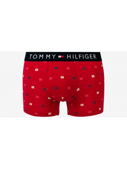 Pánske Boxerky Tommy Hilfiger All-Over Print Cotton Trunks červené vzorované