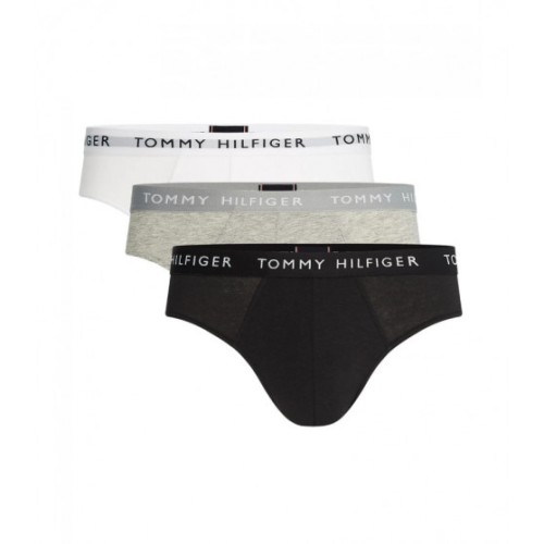 Pánske slipy Tommy Hilfiger sivé, biele, čierne 3-pack Pánske slipy Tommy Hilfiger sivé, biele, čierne 3-pack