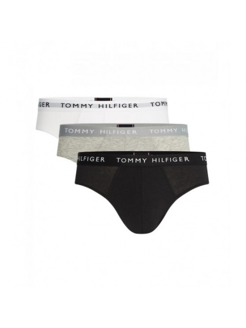 Pánske slipy Tommy Hilfiger sivé, biele, čierne 3-pack