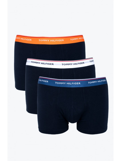 Pánske boxerky Tommy Hilfiger Premium Essentials Tmavomodré s farebným pásom 3-pack