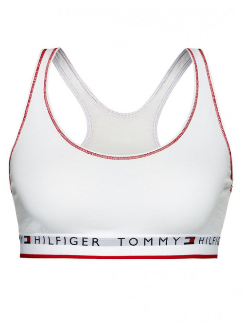 Dámska podprsenka Tommy Hilfiger Racerback Logo Bralette biela