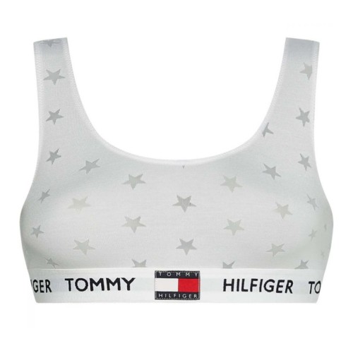 Dámska podprsenka Tommy Hilfiger Star Burnout Bralette biela Dámska podprsenka Tommy Hilfiger Star Burnout Bralette biela
