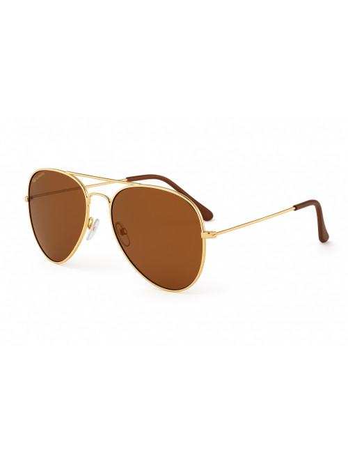 Slnečné okuliare Aviator Pilot Gold polarizačné