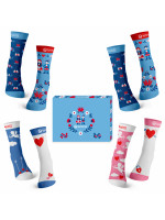 Valentínska krabička Ponožky pre pár 4-pack  Valentínska krabička Ponožky pre pár 4-pack