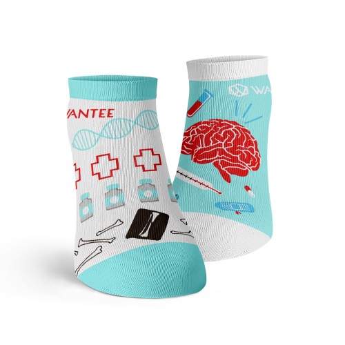 Členkové Ponožky Medical Blue Wantee Členkové Ponožky Medical Blue Wantee