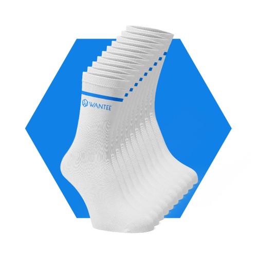 Ponožky Basic White and Blue Wantee 10-pack Ponožky Basic White and Blue Wantee 10-pack