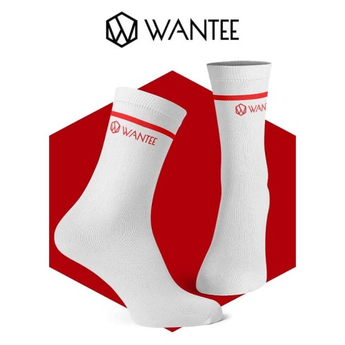 Ponožky Basic White and Red Wantee Ponožky Basic White and Red Wantee