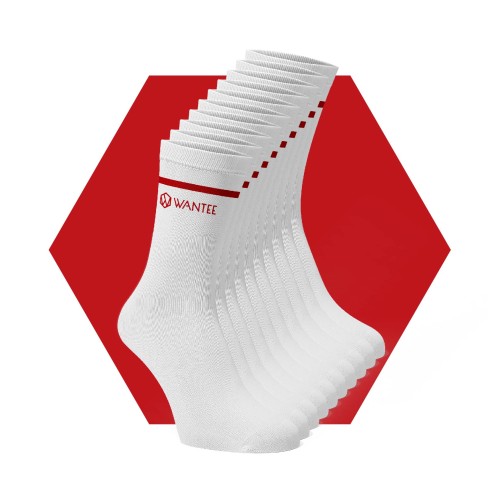 Ponožky Basic White and Red Wantee 10-pack Ponožky Basic White and Red Wantee 10-pack