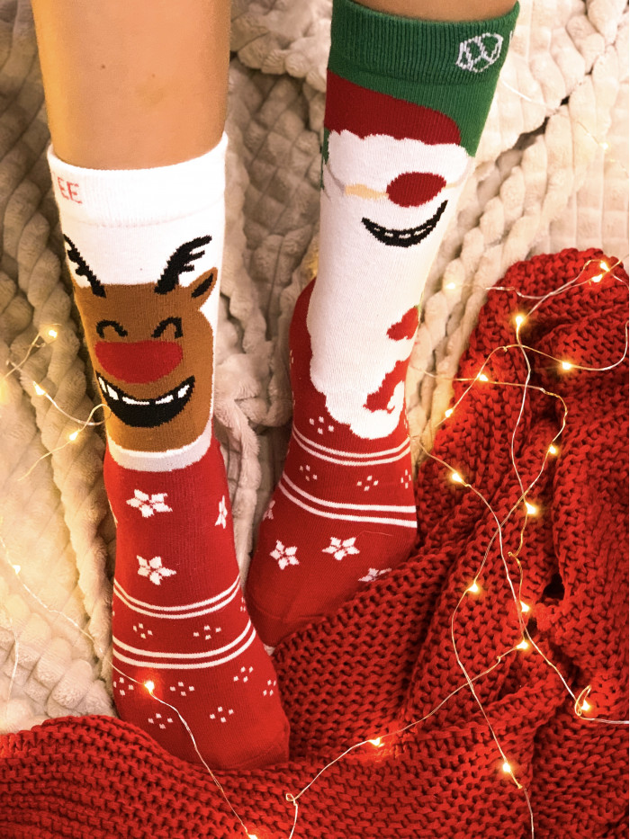 Ponožky Veselý Santa a Šťastný Sob Wantee
