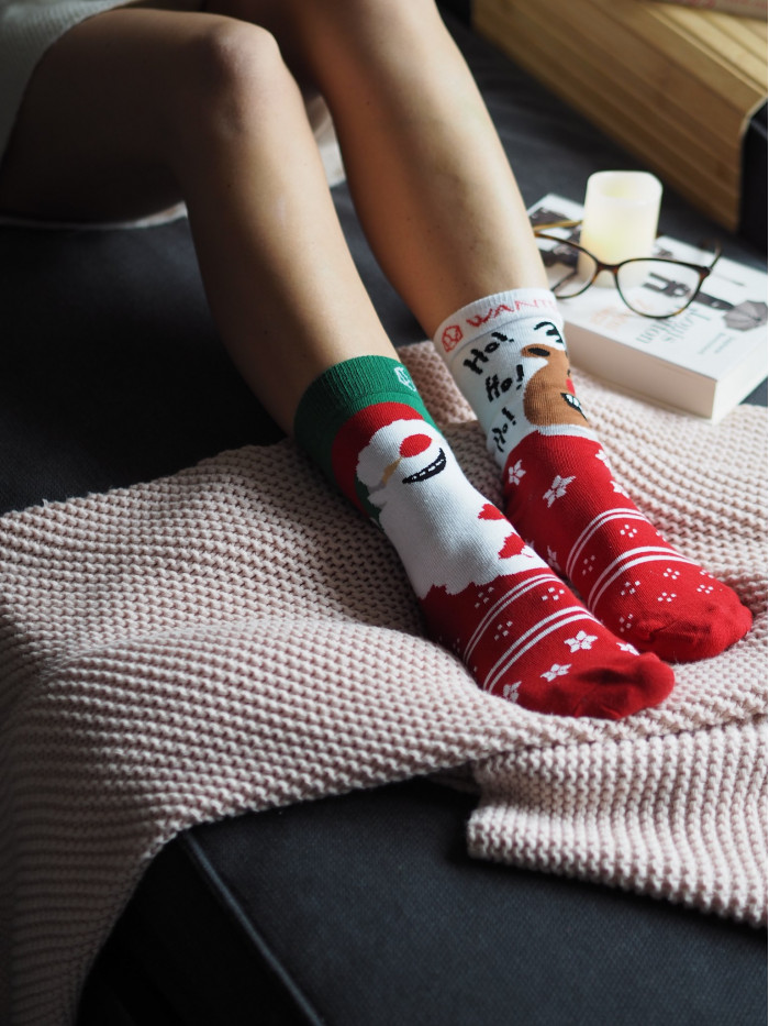 Ponožky Veselý Santa a Šťastný Sob Wantee
