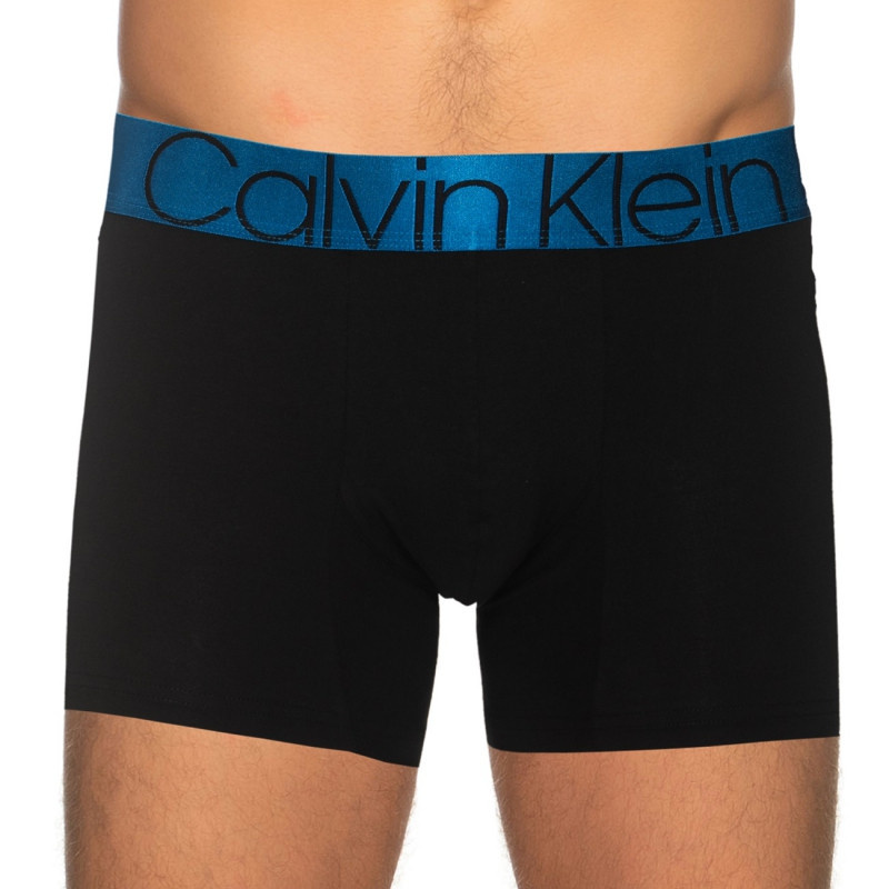 Pánske boxerky Calvin Klein ICON COTTON GRAPHIC TRUNK artézska modrá