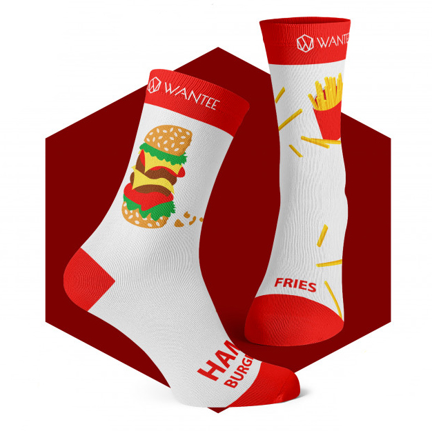 Ponožky Hamburger a Hranolky Wantee